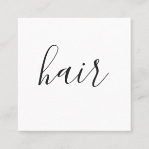 Minsta Hairstylist för elegantsvartvit Fyrkantigt Visitkort