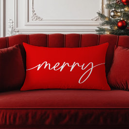 Minsta Helgdag Decor för Red God jul Lumbarkudde