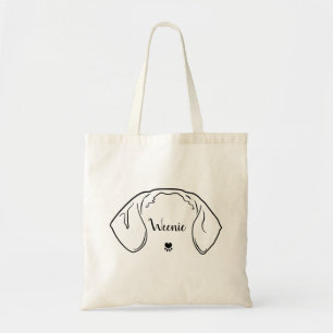 Minsta illustration av Dachshund Öron Line Teckni Tygkasse