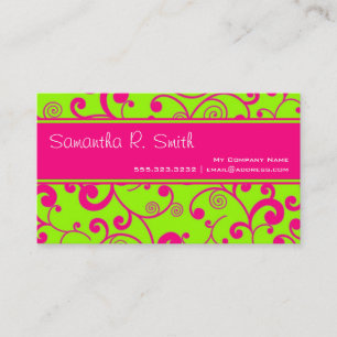 Minsta info design för shock rosa- & visitkort