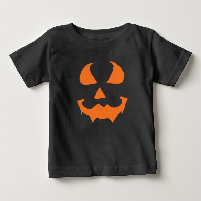 Minsta Jack O Lantern Pumpa Ansikte T-Shirt (Framsida)