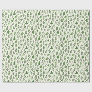 🌿 minsta kanadensiska sjölösa Mönster - Grönt Löv Presentpapper
