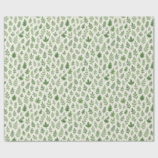 🌿 minsta kanadensiska sjölösa Mönster - Grönt Löv Presentpapper