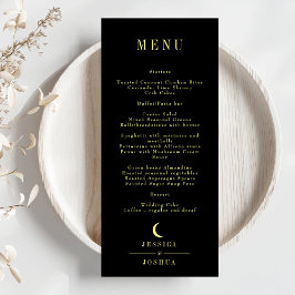 Minsta kelestial Black Crescent Måne Bröllop Meny