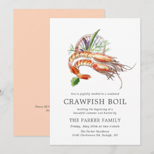 Minsta Kräftor Boil Party Inbjudningar