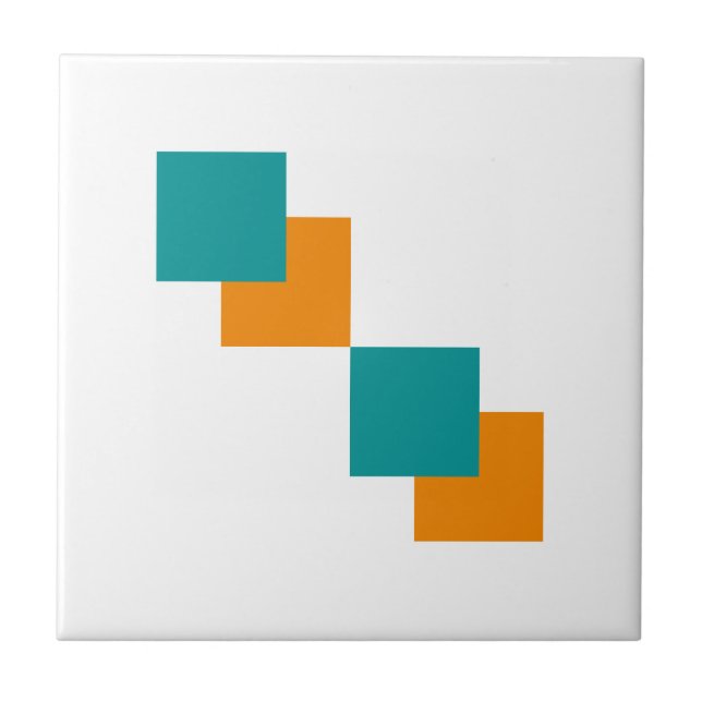 Minsta kvadrat av skalad och tangarin kakelplatta (Framsidan)