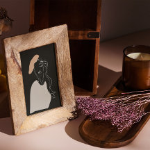 minsta kvinnans vita linje teckning abstrakt poste