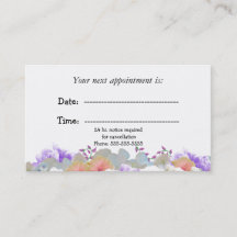 Minsta läkarbesökskort för Blommigt