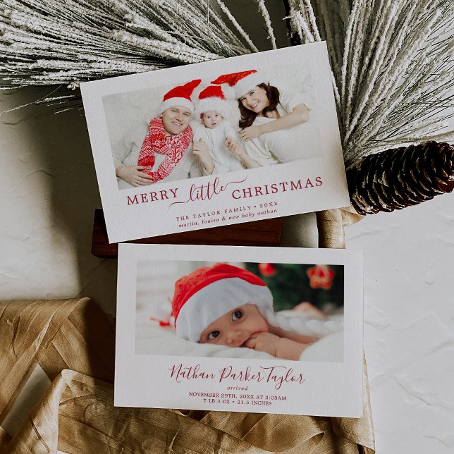 Minsta lilla julafton Baby födelsedag Julkort (Skapare uppladdad)