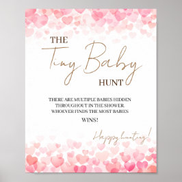 Minsta lilla lilla Baby Hunt Baby Shower-spelet Ru Poster
