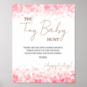 Minsta lilla lilla Baby Hunt Baby Shower-spelet Ru Poster