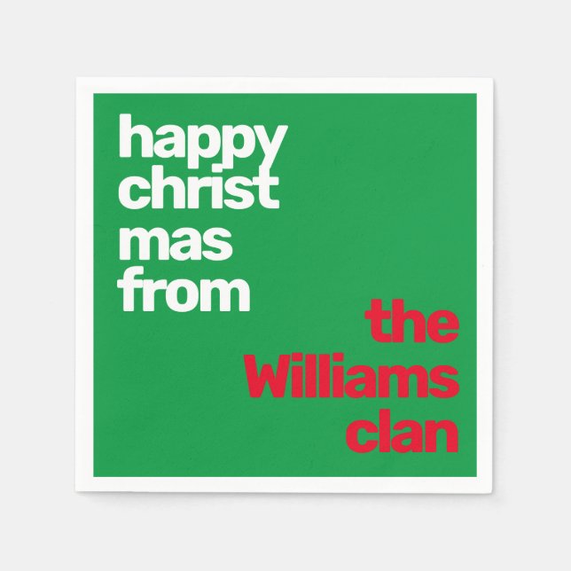 Minsta lilla moderna party pappert rött pappersservett (Framsidan)