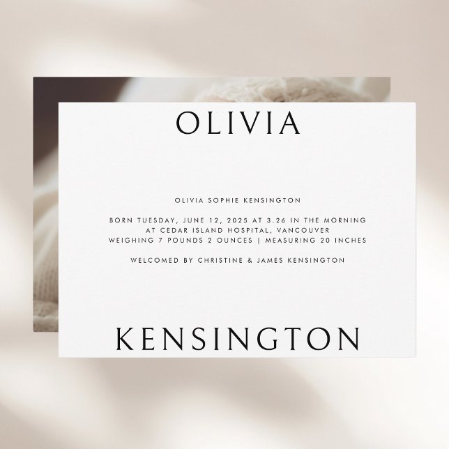 Minsta lilla svarta vita foto Baby födelsetal Meddelande (Skapare uppladdad)