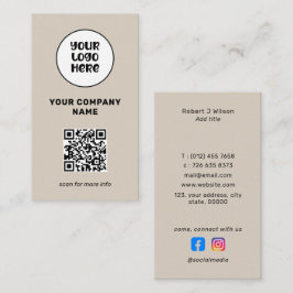 Minsta Logotyp för Professionell QR-kod Social Med Visitkort