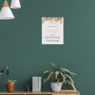 Minsta Löv Boho Blommigt Bröllop-icke-ansluten sig Poster
