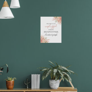 Minsta Löv Boho Blommigt Bröllop-icke-ansluten sig Poster