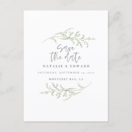 Minsta lövverk + skriva textsparan datera meddelande vykort