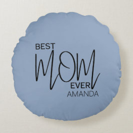 Minsta Mamma någonsin för handskrivet skript Rund Kudde