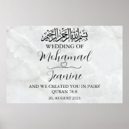 Minsta marmor Poster islamisk muslimsk Bröllop