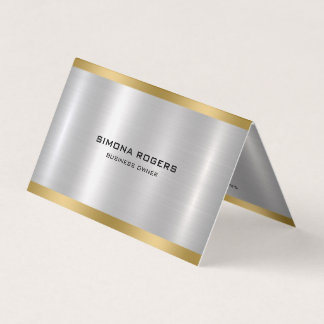 Minsta metalliska accenter i silver guld visitkort