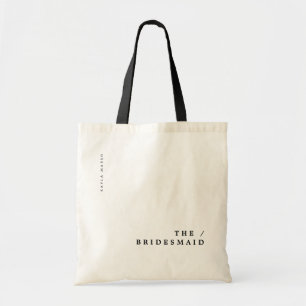 Minsta modern gåva för typografibröllopbrudtärna tygkasse