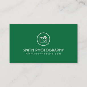 Minsta modern grön fotografi visitkort