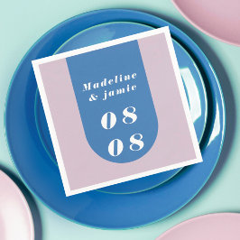 Minsta modern omloppsblått och Lila fet datum Pappersservett