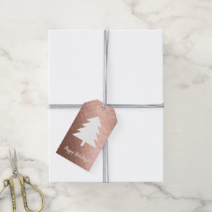 Minsta modern rosa guld- geometrisk presentetikett