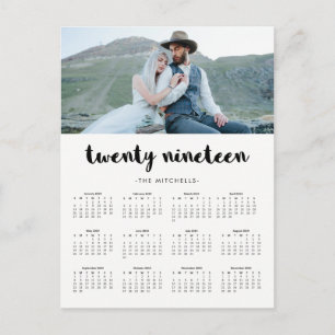 Minsta modern typografifotokalender 2019 vykort