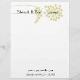 Minsta modern vildblommablommigt brevhuvud