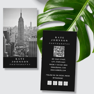 Minsta moderna fotoskrivare QR-kod Social-media Visitkort