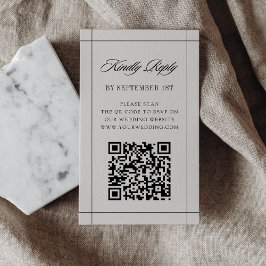 Minsta moderna QR-bröllop OSA för gräns Tilläggskort