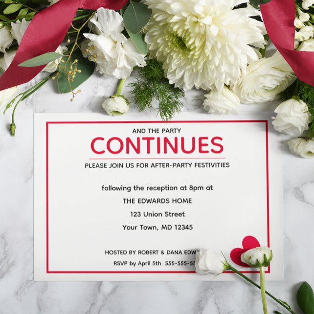 Minsta moderna röda hjärta efter Party Tilläggskort (Skapare uppladdad)