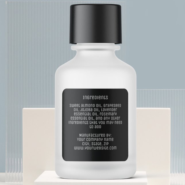 minsta moderna svarta ingrediens fyrkantigt klistermärke (Skapare uppladdad)