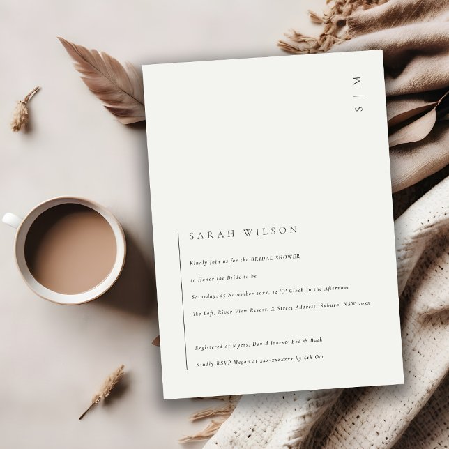 Minsta moderna svarta och vita Möhippan Inbjudan (Skapare uppladdad)