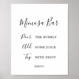 Minsta Möhippa Mimosa Pub-tecken Poster