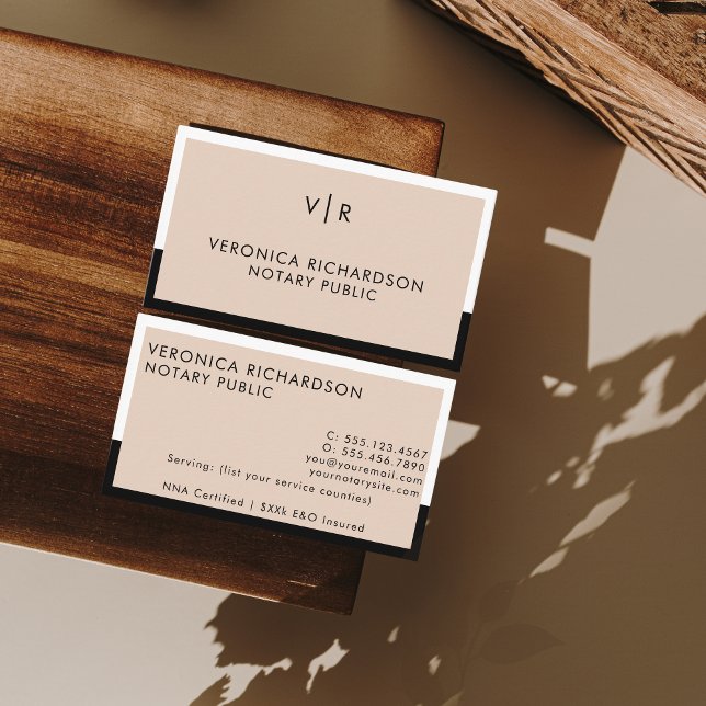 Minsta möjliga rengöringsgräns för Beige & Black C Visitkort (Skapare uppladdad)