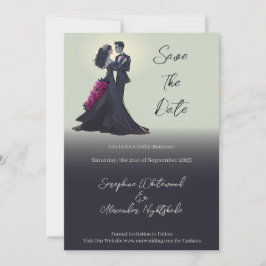 Minsta möjliga Spara datum för det romska gotiska Inbjudningar