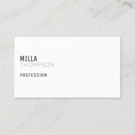 minsta möjliga vita affärskort för ett yrke visitkort