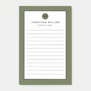 Minsta monogram Lintrad post-it-anteckning Post-it Block