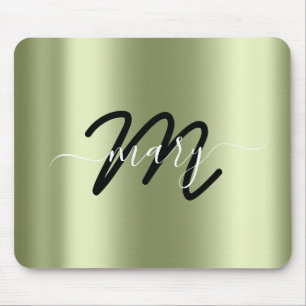 Minsta Namn Monogram Mint Grönt Black Musmatta