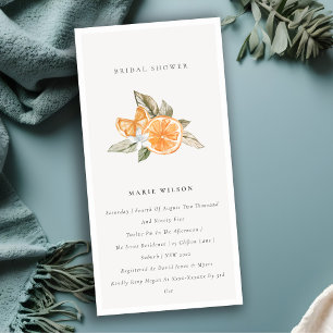 Minsta Orange Botanical Boho Möhippa Inbjudan