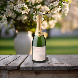 Minsta Orange Bröllop-mousserande Vin-etikett