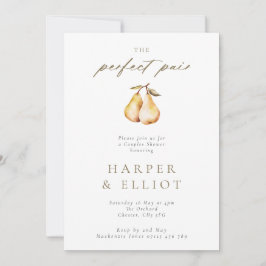 Minsta Perfekt Pair Botanical Par Shower Inbjudningar