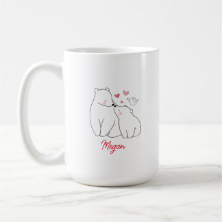 Minsta Personlig för björnhjärnen mamma och Baby Kaffemugg