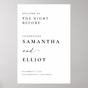 Minsta Poster för välkomstsignatur för Bröllop-rep