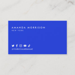 Minsta Professionell Social Media Bold Blue Visitkort