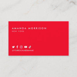 Minsta Professionell Social Media Red Visitkort