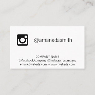 Minsta Professionell Social Media Visitkort