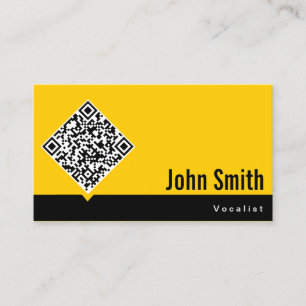 Minsta QR kodifierar vokalistvisitkorten Visitkort